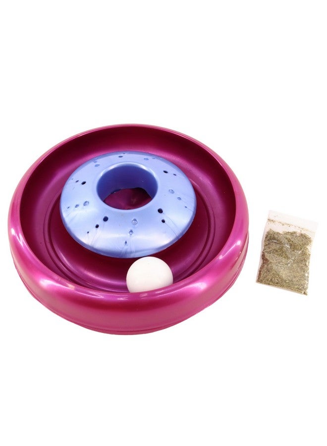 كوستال لعبة القطط كوستال بيت توربو كاتنيب سايكلون - مسار كرة تفاعلي للقطط - للقطط والقطط الصغيرة - لون توت أزرق - 10 بوصات - Image 1