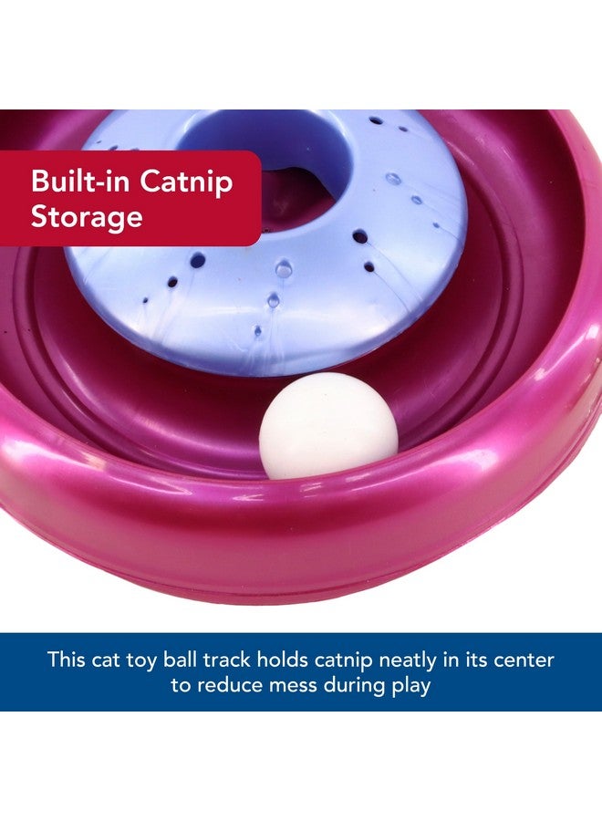 كوستال لعبة القطط كوستال بيت توربو كاتنيب سايكلون - مسار كرة تفاعلي للقطط - للقطط والقطط الصغيرة - لون توت أزرق - 10 بوصات - Image 5