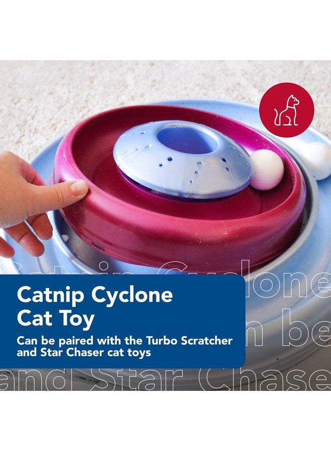 كوستال لعبة القطط كوستال بيت توربو كاتنيب سايكلون - مسار كرة تفاعلي للقطط - للقطط والقطط الصغيرة - لون توت أزرق - 10 بوصات - Image 2