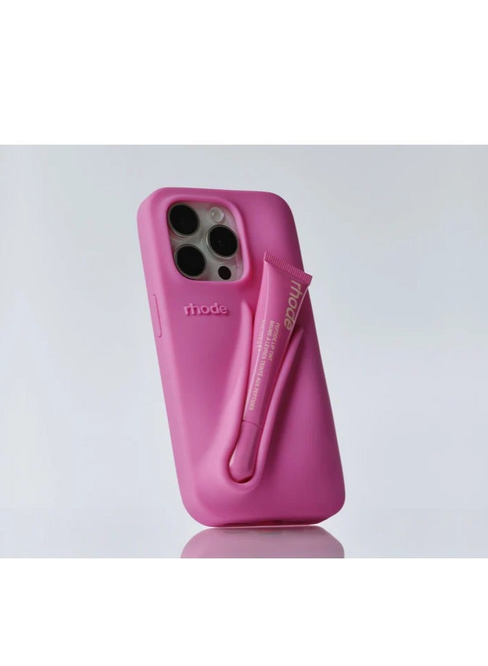 رود جراب رود آيفون 15 بلس مع ملمع شفاه، جراب هاتف محمول مع مجموعة أحمر شفاه (كعكة قصيرة)، مقاوم للصدمات، مقاوم للخدش، محمول، رود مناسب لهاتف آيفون 15 بلس - Image 2