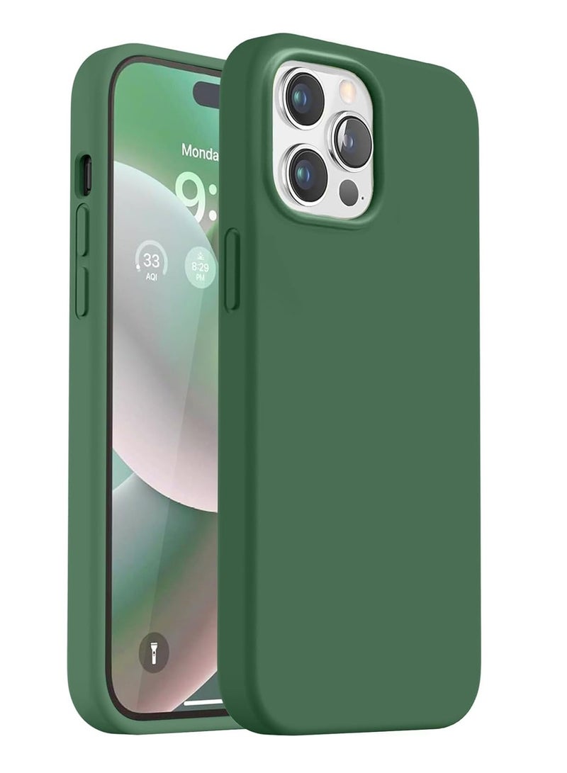 BORTONY iPhone 15 Pro Max Case 6.7 Inch Liquid Soft Silicone Gel Rubber Silky Touch Scratch Resistant Shockproof Protective Case Cover - Image 1