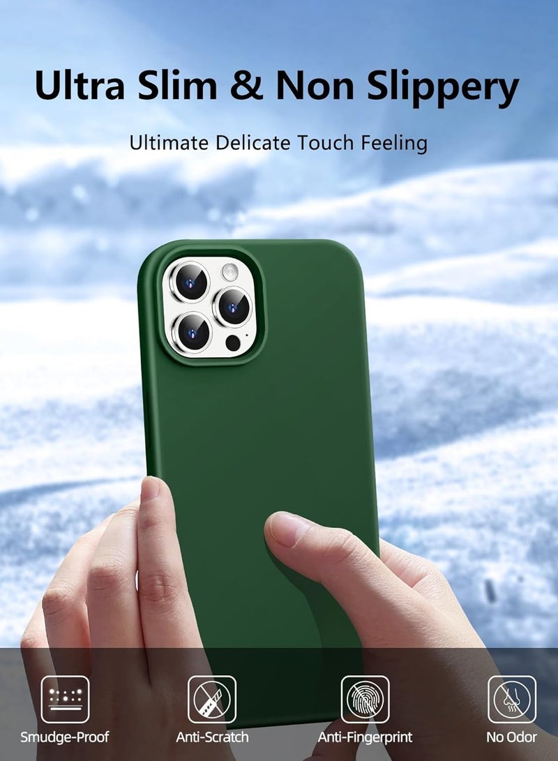 BORTONY iPhone 15 Pro Max Case 6.7 Inch Liquid Soft Silicone Gel Rubber Silky Touch Scratch Resistant Shockproof Protective Case Cover - Image 3