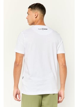 Plein Sport Men Sportswear Fit Short Sleeve Outdoor T-Shirt, White/Black  - Image 4