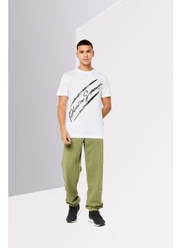 Plein Sport Men Sportswear Fit Short Sleeve Outdoor T-Shirt, White/Black  - Image 2