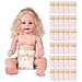 BABESIDE 30 Pcs Reborn Baby Doll Diapers Set for 1724 Inch Babydolls Cute Animal Patterns Babydoll Diapers Dolls Underwear for Lifelike Reborn Baby Doll Accessories - Image 2