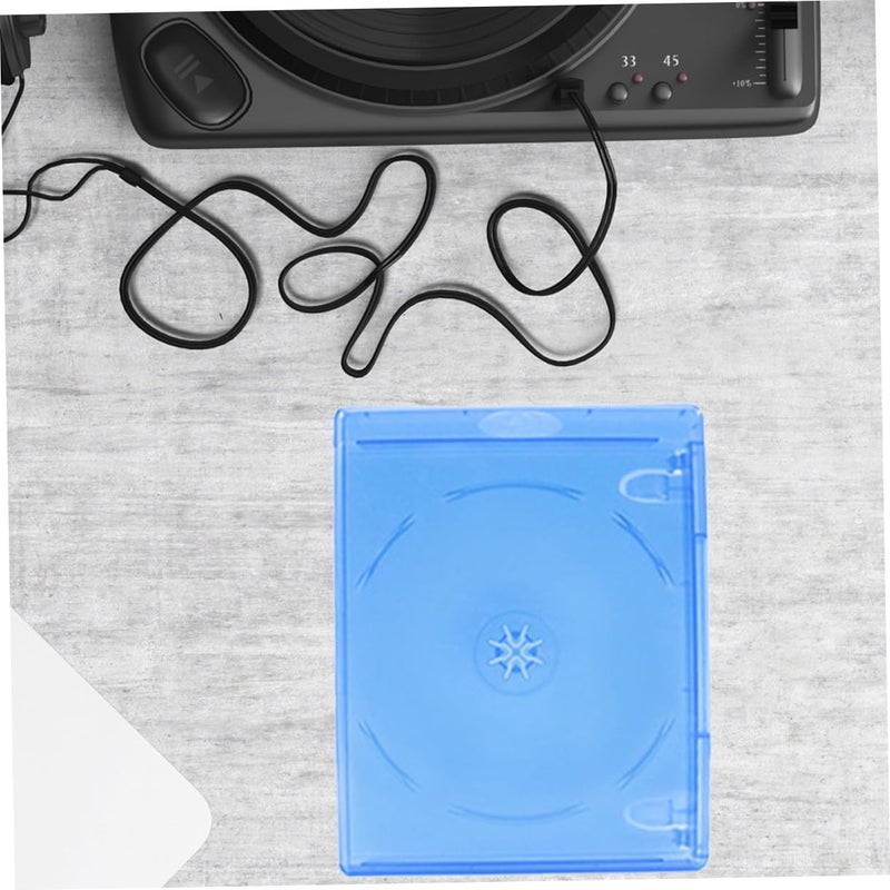 Transparent DVD CD Storage Cases 15 Pack Portable Lightweight Disc Holder Blue - Image 3