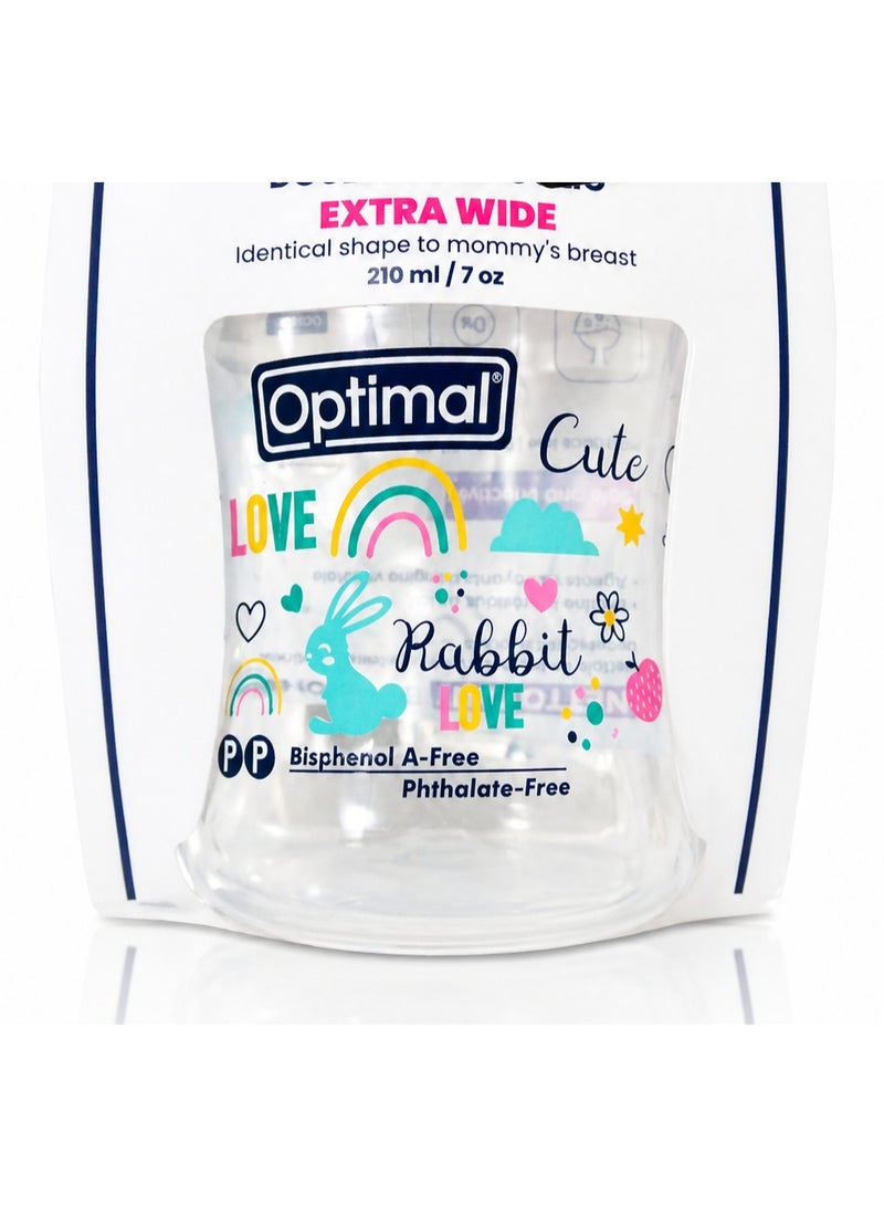 Optimal Mamilla Feeding Bottle Double Anti - Colic System, 210 ML, 0M+, Assorted - Image 3