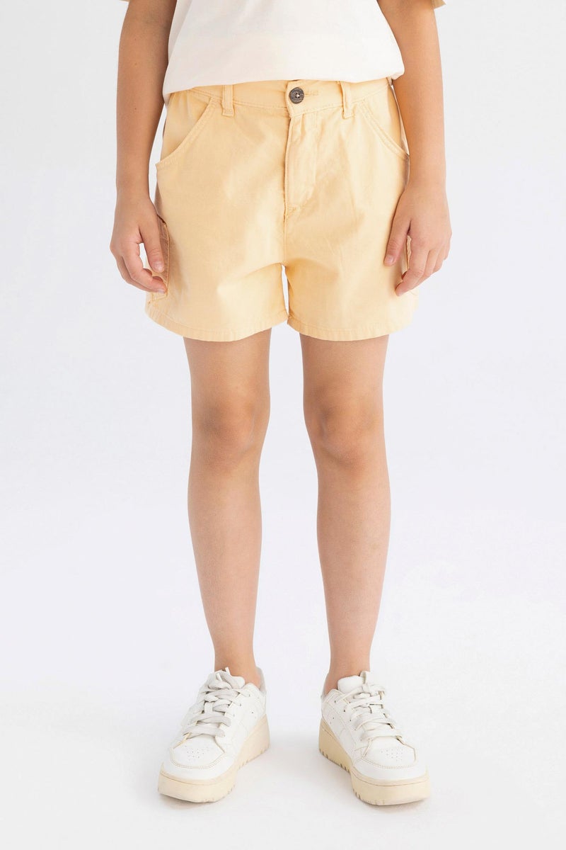 DeFacto Yellow Girl Girl Cotton Shorts Casual - Image 5