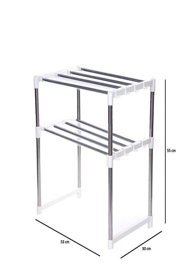 Conziv Multipurpose Stand for Kitchen Storage, Microwave & OTG Oven Rack, Shoe Rack, Bathroom Stand, Office Organizer, Bookshelf Utensil Kitchen - Image 4