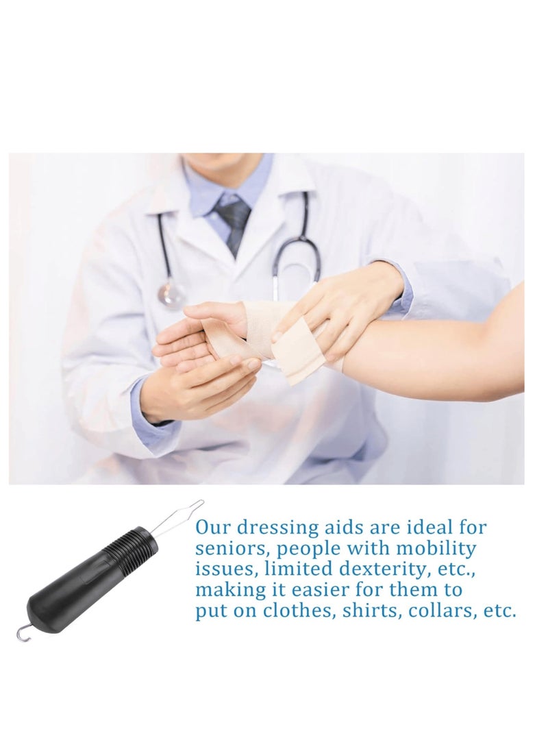 Button Hook and Zipper Pull, One-Handed Dressing Aid, Button Assist Device for Seniors, Arthritis & Handicapped, Easy Buttoning Tool for Women with Long Nails or Post-Manicure, Clothes Dressing Helper for Limited Dexterity