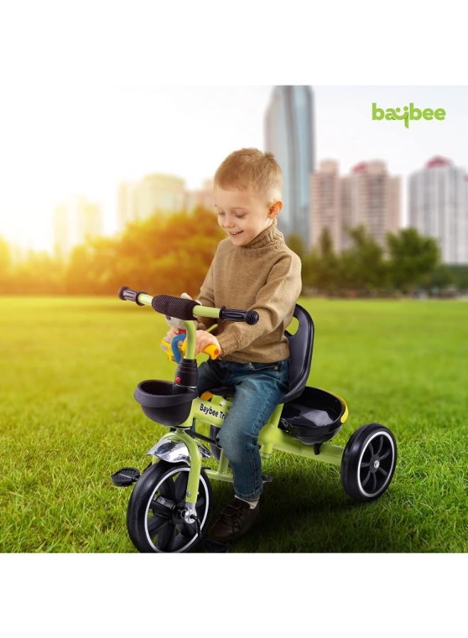 BAYBEE Smart Plug & Play Baby Tricycle with Parental Handle & Storage – Hero Green - Image 2