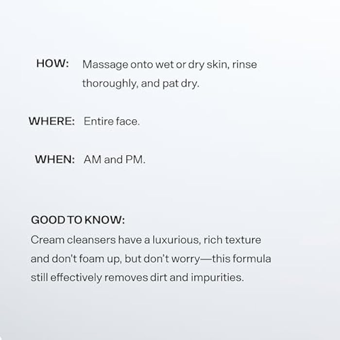 Versed Gentle Hydrating Facial Cleanser - Cream Face Cleanser with Hyaluronic Acid & Aloe Leaf Juice - Fragrance-Free cleanser for Dry Skin (6 fl oz / 177 mL) - Image 5