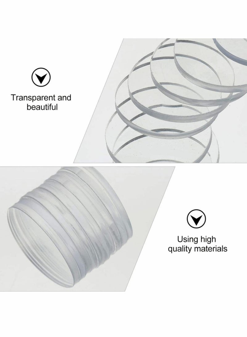 KASTWAVE Clear Glass Table Top Bumper Non-Adhesive Pads, Glass Table Top Spacer Transparent Round Silicone Door Handle Bumper for Doorknobs/Desk/Cabinets/Drawers/Furniture(20 Pcs, 25 x 3 mm) - Image 5