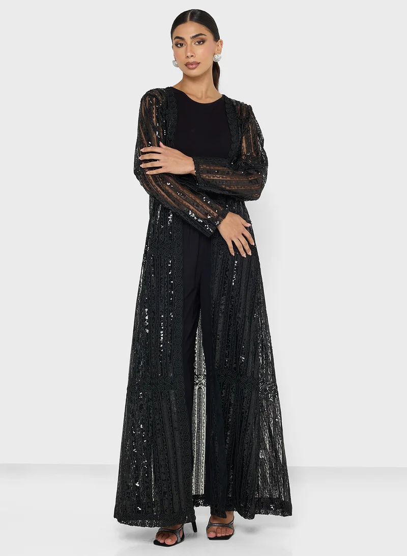 جولدن ابل Sequin Detailed Long Jacket