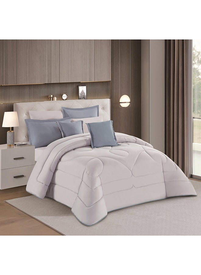 Stargold Duvet Cover Set 8 Pieces Comforter Set with Bed Skirt Quilt Cover Fitted Sheet Pillow Cover Comforter 220X240 cm King Size Mattress  - Image 2