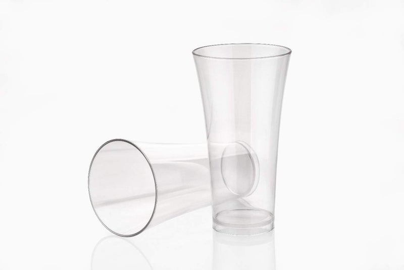 Urmila Plastic® Polycarbonate Pilsner Drinking Glasses for Water Juice for Dining Table Home Kitchen Party Restaurant 300 ml Set of 24 Transparent - Image 2