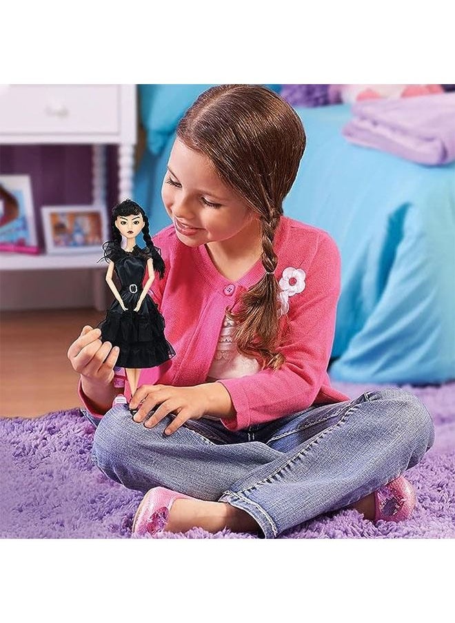 NIBEMINENT - Wednesday Addams Dolls, 11.5 inch Dolls, Black Lip, Black Shoes, Made to Move Dolls,Birthday Gifts for Kids Girls Fans - Image 1
