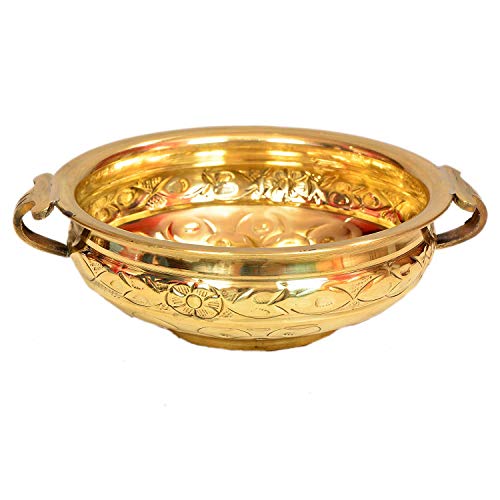 ROLIMOLI Decorative Urli Bowl Flower Design Traditional Floating Flower Bowl for Home Decor Festive Decoration Elegant Finish (8 Inches, 490 g) - Image 5