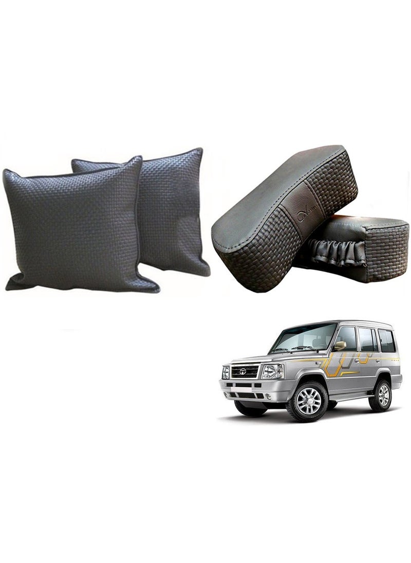 KOZDIKO Kozdiko Combo of One Pair Grey Neck Rest and One Pair Cushion Kit for Tata Sumo 