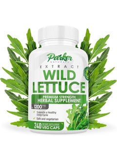 Parker Naturals Wild Lettuce Capsules, 1200mg Herbal Sleep Supplement with 4:1 Wild Lettuce Extract, Lactuca Virosa Soothes Discomfort, 240 Capsules  - Image 1