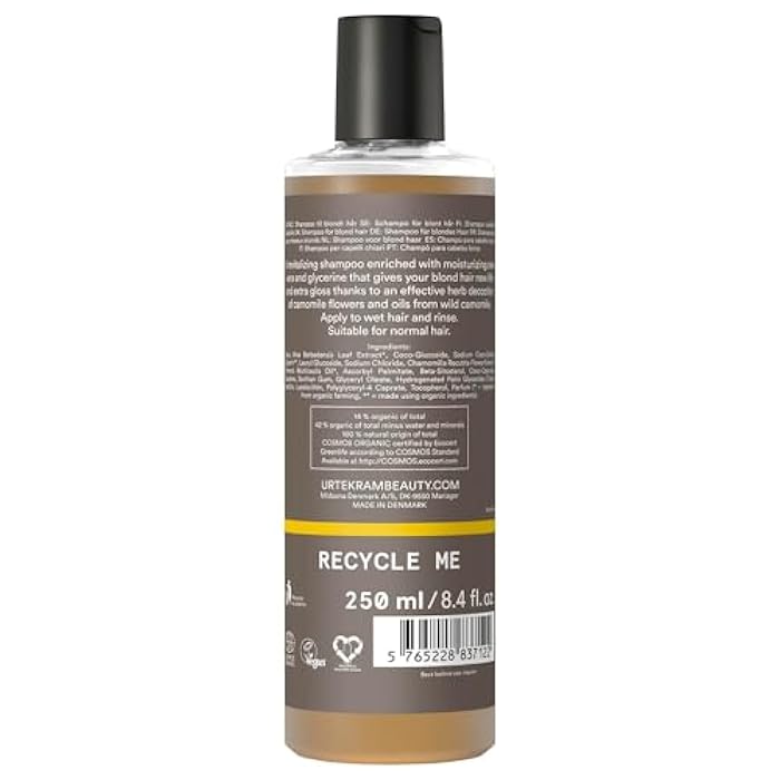 URTEKRAM Blonde Hair Camomile Shampoo, 250 ML - Image 2