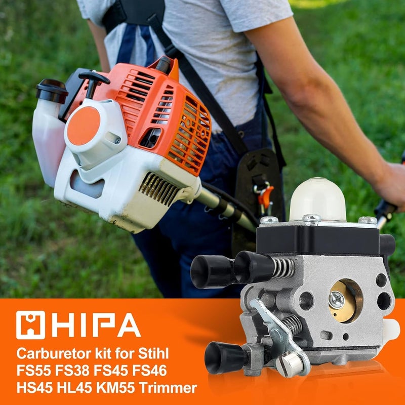 Hipa FS55R Carburetor for STHIL FS55R FS45 FS38 HS45 FS55 KM55R FS46 FS55RC FS 55R HS 45 FS 38 FS 45 FC55 FS45C HL45 FS46C KM55 FS55C FS55T FS45L String Trimmer Weedeater Parts - Image 2