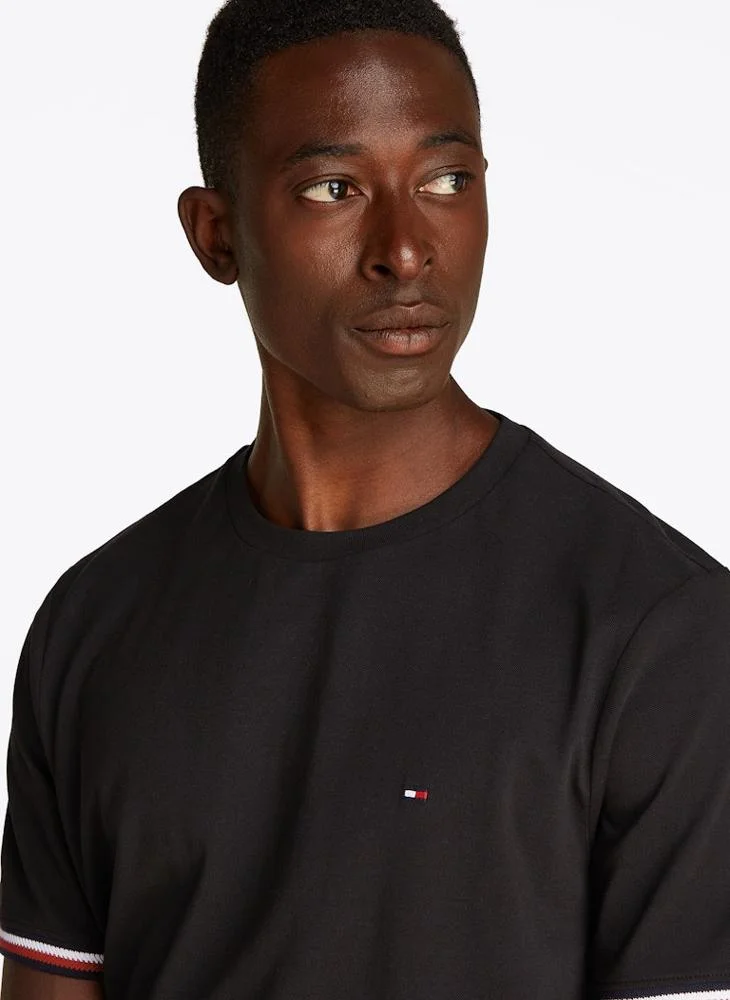 TOMMY HILFIGER Global Stripe Cuff T-Shirt