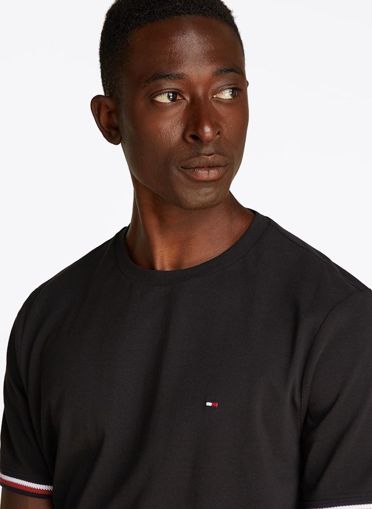 TOMMY HILFIGER Global Stripe Cuff T-Shirt  - Image 3