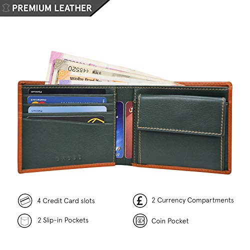 Cross Brown Men's Wallet Stylish Genuine Leather Wallets for Men Latest Gents Purse with Money Coin and Card Holder Compartment (AC188072-2) - Image 2