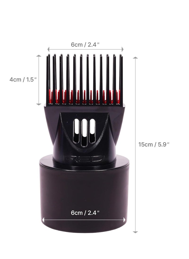KISS Red by Kiss Universal Detangling Blow Dryer Hair Styling Pik – Compatible with all Hair Dryers  - Image 2
