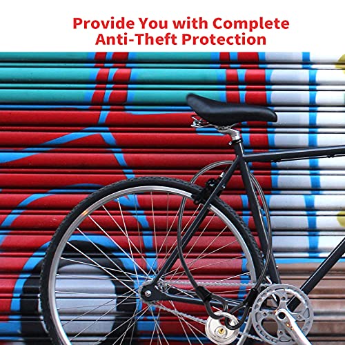 DELSWIN Security Steel Cable with Loops - 3/8 inch (10 mm) Thick (6' or 15') Heavy Duty Bike Lock Cable Vinyl Coated Braided Cables for U-Lock and Padlock - Image 2