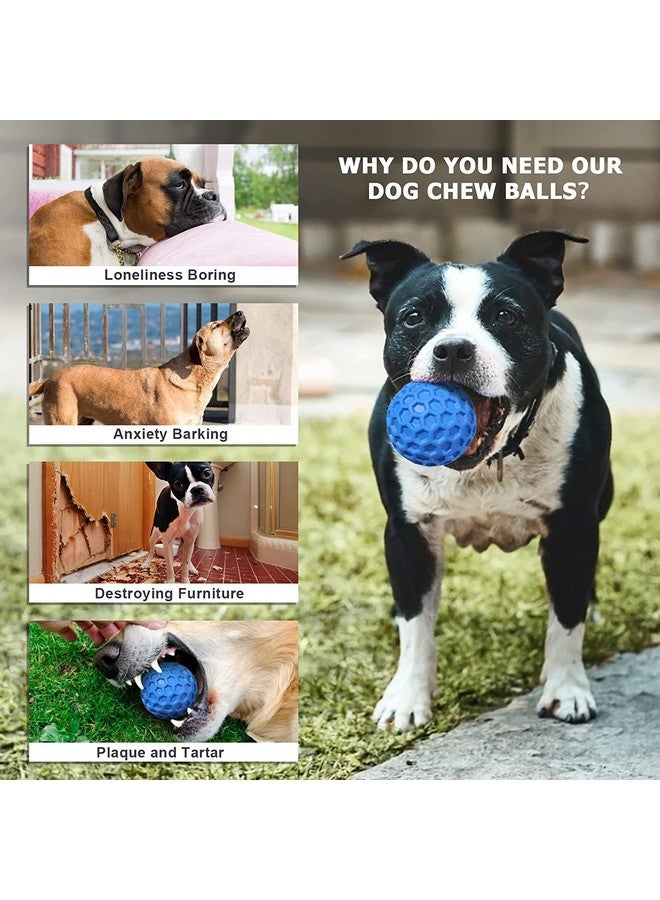 لعبة كرة مضغ قوية ومتينة وتفاعلية للكلاب من سلالات كبيرة مع مطاط طبيعي غير سام (كرة جولف - كبيرة) - Image 3