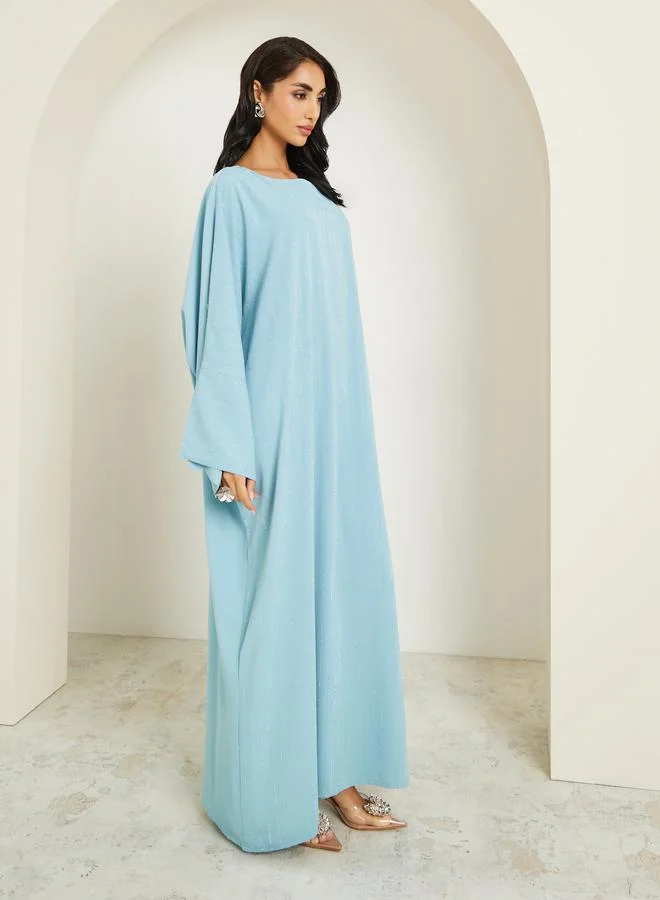Amirah Women Blue Embellished Maxi Jalabiya