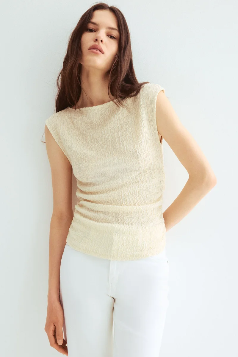 H&M Textured jersey top