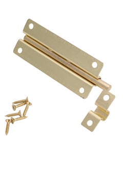 LAWAZIM Door Security Slide Latch Lock with 6 Screws - Gold- Tamper-resistant Easy to Install Safety Slide Lock Bolt Latch with Secure locking mechanism for Stalls Home Apartment Office Garage  - Image 3