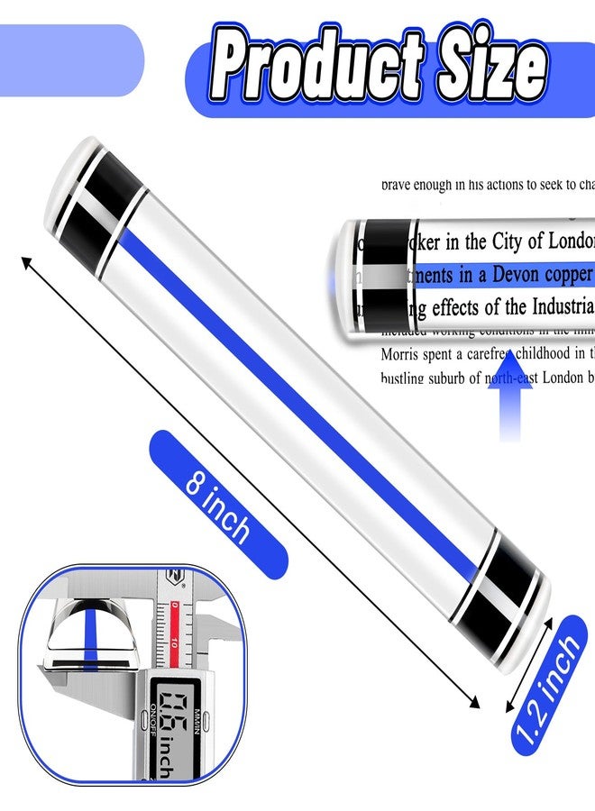 UCandy 2X Magnifying Ruler Bar for Reading, Line Magnifier with Guiding Line for Reading Small Prints, Bible, Books, Instructions, Cross Stitch Patterns (Blue line with Black Magnetic, 8") - Image 5
