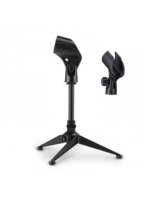 Moukey Desk Mic Stand Universal, Adjustable Desktop Mic Stand Portable Foldable, Tripod Mic Table Stand with Small Plastic, Microphone Stand for Sm57 Sm58 Sm86 Sm87 Blue YetiBlue Snowball iCE