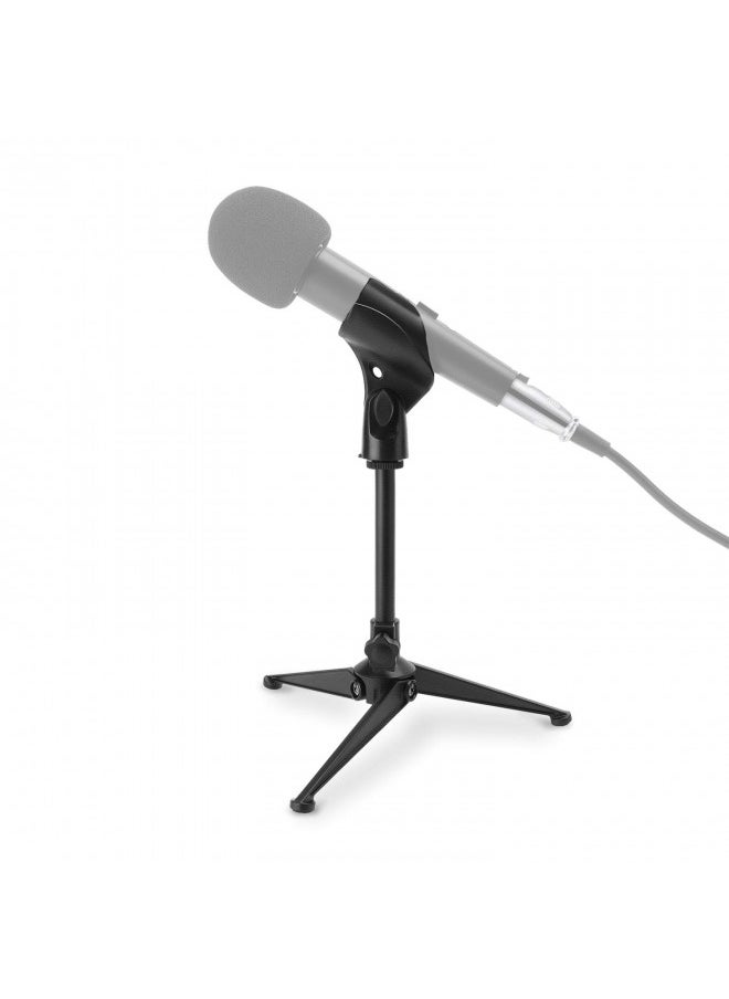 Moukey - Moukey Desk Mic Stand Universal, Adjustable Desktop Mic Stand Portable Foldable, Tripod Mic Table Stand with Small Plastic, Microphone Stand for Sm57 Sm58 Sm86 Sm87 Blue YetiBlue Snowball iCE - Image 1