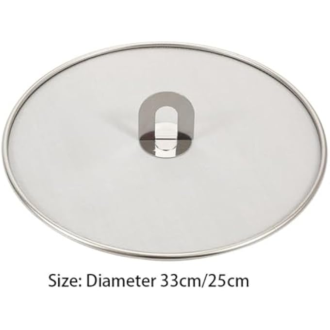 WUZIA 2Pcs Stainless Steel Splatter Screens Kitchen Oil Proof Lid Frying Pan Covers Strainers - Image 3
