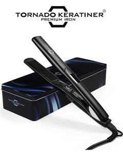 Tornado Keratiner Straightener And Curler 2in1 With Lcd Display 15s Fast Heating Ultra Hot For American And African Hair Constant High Heat Adjustable Temperature Healthy Styling Tool For All Hairstyles For Women  - Image 1