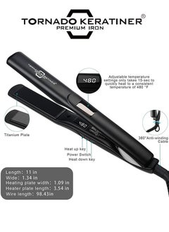 Tornado Keratiner Straightener And Curler 2in1 With Lcd Display 15s Fast Heating Ultra Hot For American And African Hair Constant High Heat Adjustable Temperature Healthy Styling Tool For All Hairstyles For Women  - Image 2