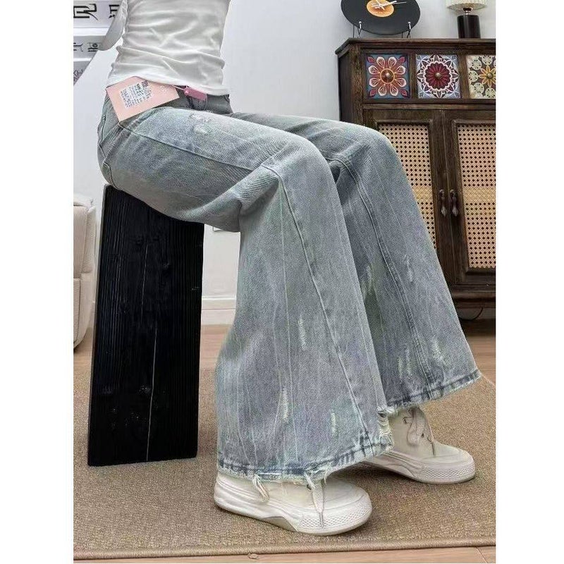 Unisex Classic Denim Jeans Loose Fit Daily Outdoor Wear - Image 2