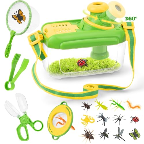 Funsland Bug Catcher Kit for Kids 17 PCS Outdoor Explorer Kit Insect Catching Toys Nature Adventure Set for Boys 3 4 5 6 7 8 Year Old - Image 1