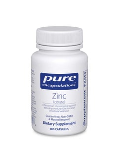 Pure Encapsulations Zinc (Citrate) ; Supplement To Support Immune System And Tissue Development And Repair* ; 180 Capsules  - Image 2