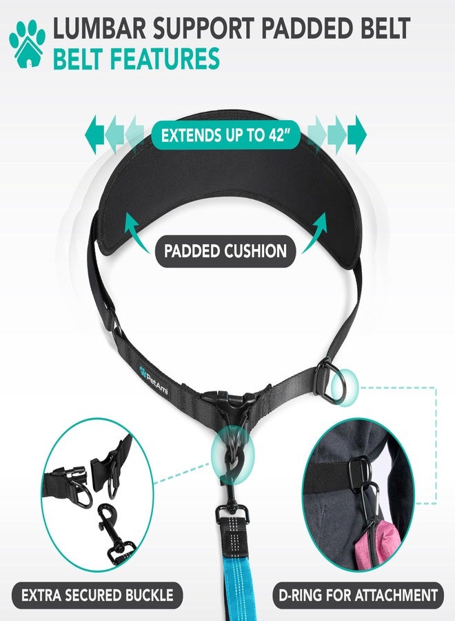 PetAmi Double Dog Leash with 360 Swivel No-Tangle Coupler, Heavy Duty Dual Dog Leash with Shock-Absorbing Bungee, Padded Handles, Reflective for Medium & Large Dogs, Sea Blue - Image 4