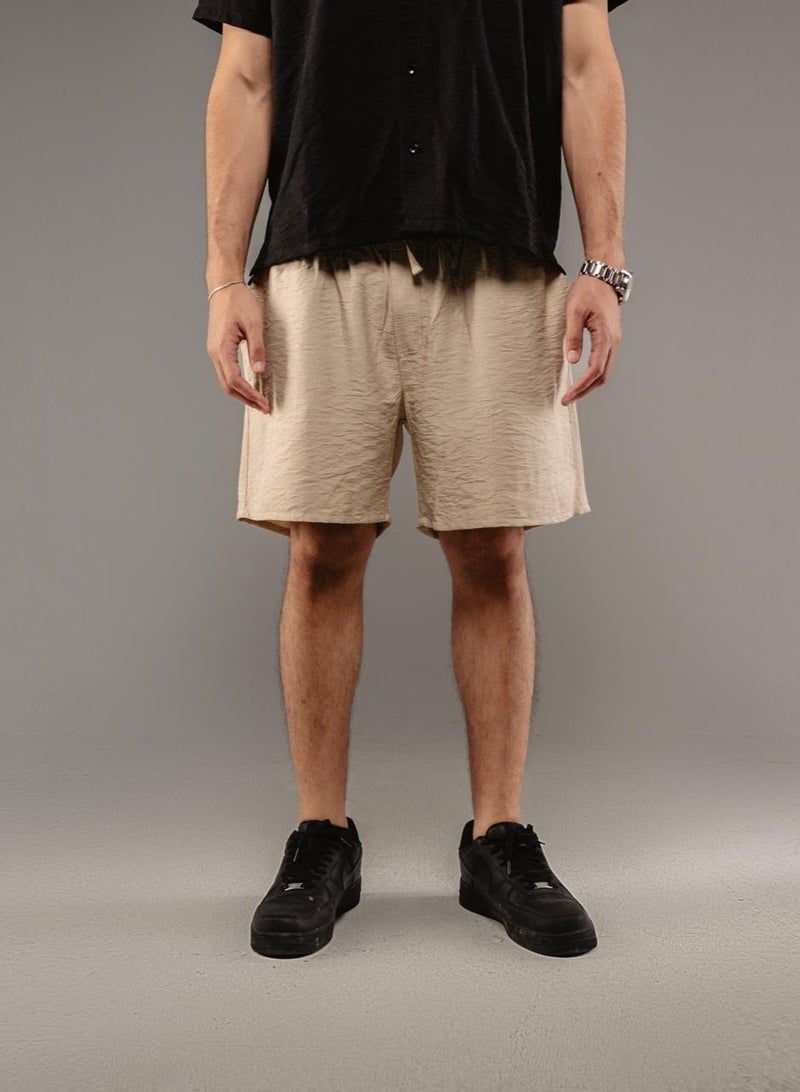 Linen short for men available in (beige , black & white) - Image 2