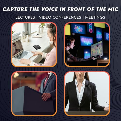 DIGIMORE Desktop Condenser Gooseneck Microphone 18" Podium Microphone with ON/Off Switch, XLR Mic for Meetings Video Conferences, Streaming Lectures (D-650) - Image 5