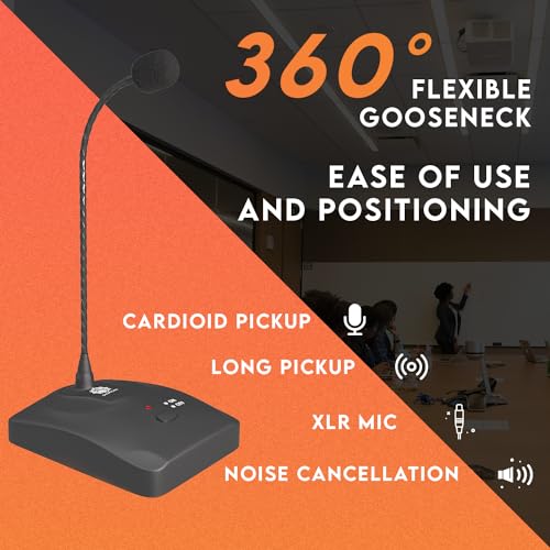 DIGIMORE Desktop Condenser Gooseneck Microphone 18" Podium Microphone with ON/Off Switch, XLR Mic for Meetings Video Conferences, Streaming Lectures (D-650) - Image 3