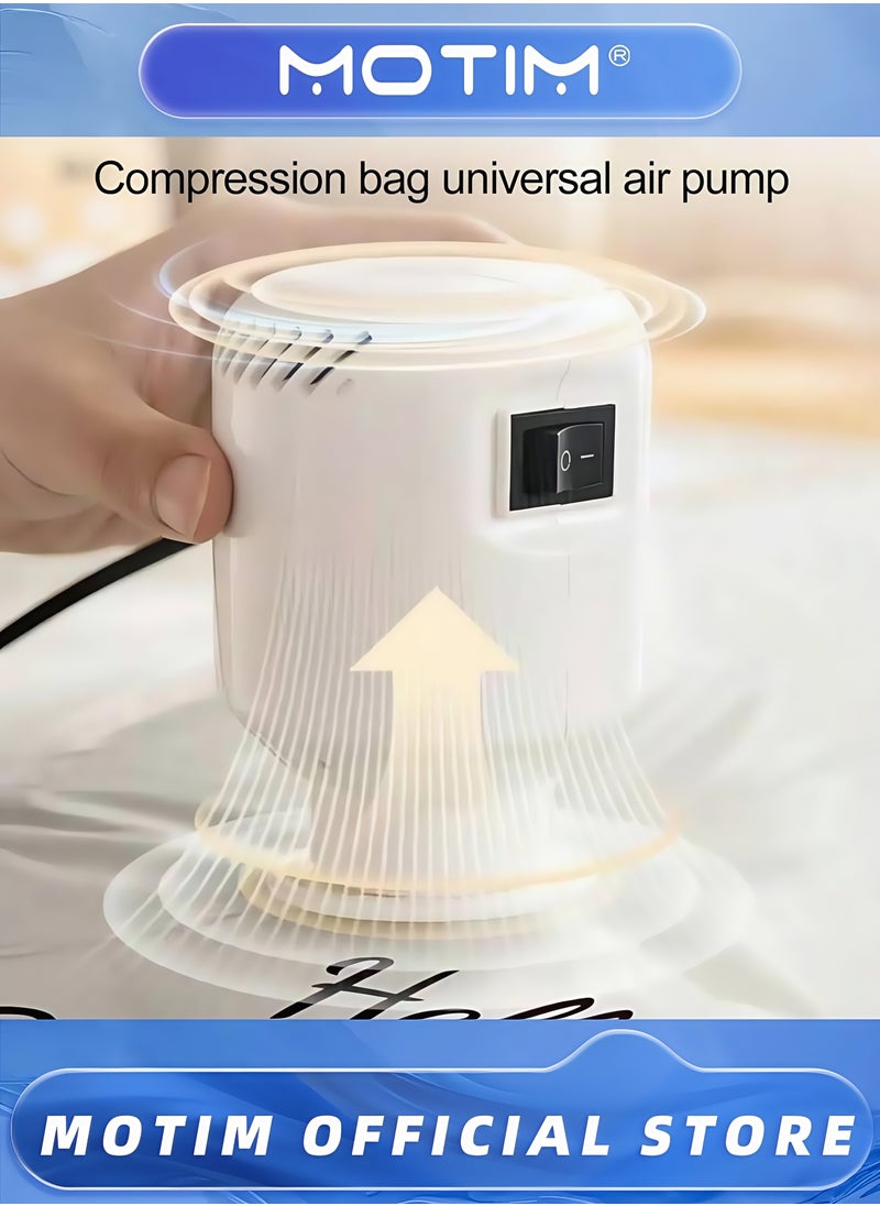Motim - Vacuum Storage Bags with Electric Pump 6 Pack Reusable Compression Bags Space Saver Bags for Packing Clothes Mattress Bedding Travel - Image 1
