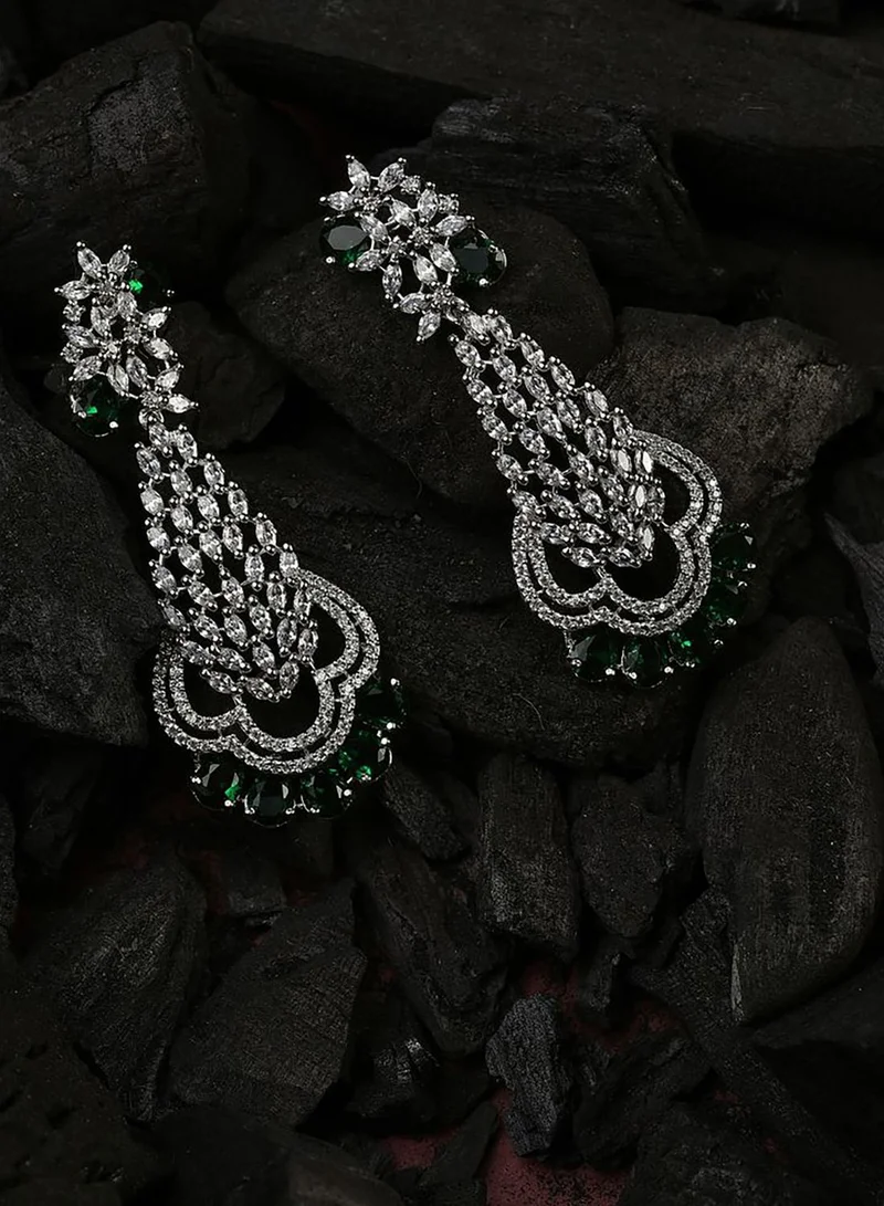 SOHI American Diamond Silver Plated Earring
